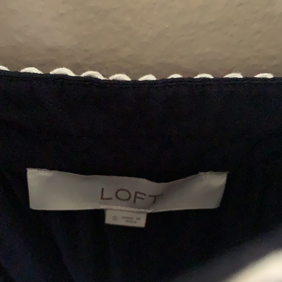 LOFT Nautical Long Sleeve Cris-Cross Back Dress - Picture 4 of 7